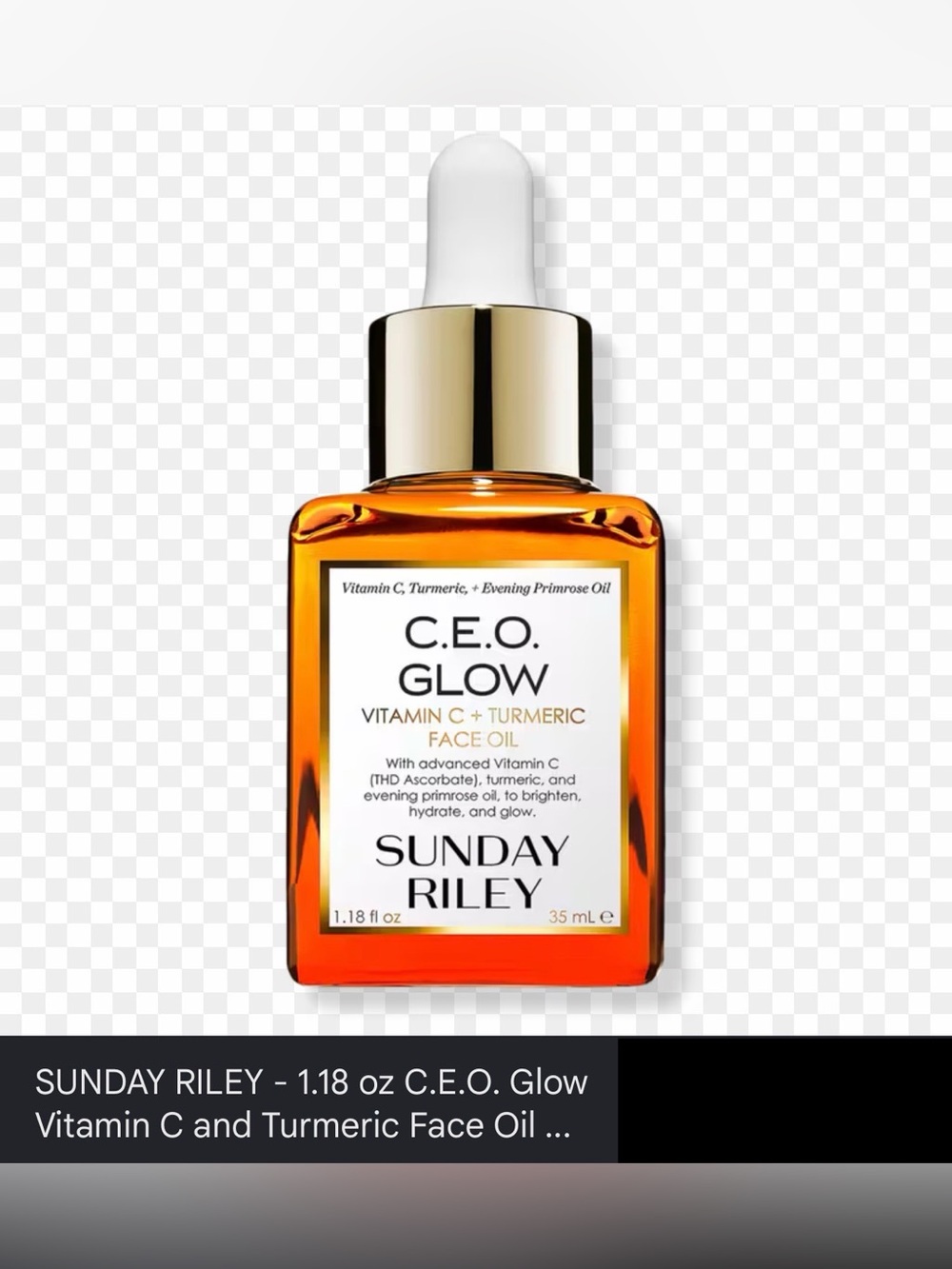 Sunday Riley C.E.O. Glow Face Oil — Gold & Amber